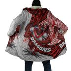 St George Illawarra Dragons Rugby Cloak Tribal Polynesian Power Art - Lightning Mascot