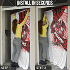 St George Illawarra Dragons Rugby Door Cover Tribal Polynesian Power Art - Lightning Mascot