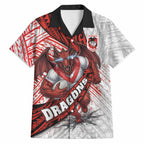 St George Illawarra Dragons Rugby Hawaiian Shirt Tribal Polynesian Power Art - Lightning Mascot