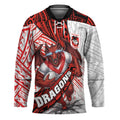 St George Illawarra Dragons Rugby Hockey Jersey Tribal Polynesian Power Art - Lightning Mascot