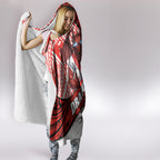 St George Illawarra Dragons Rugby Hooded Blanket Tribal Polynesian Power Art - Lightning Mascot