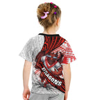 St George Illawarra Dragons Rugby Kid T Shirt Tribal Polynesian Power Art - Lightning Mascot