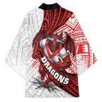 St George Illawarra Dragons Rugby Kimono Tribal Polynesian Power Art - Lightning Mascot