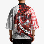 St George Illawarra Dragons Rugby Kimono Tribal Polynesian Power Art - Lightning Mascot