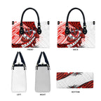 St George Illawarra Dragons Rugby Leather Bag Tribal Polynesian Power Art - Lightning Mascot