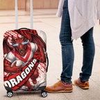 St George Illawarra Dragons Rugby Luggage Cover Tribal Polynesian Power Art - Lightning Mascot