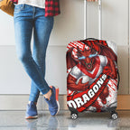 St George Illawarra Dragons Rugby Luggage Cover Tribal Polynesian Power Art - Lightning Mascot