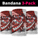 St George Illawarra Dragons Rugby Neck Gaiter Tribal Polynesian Power Art - Lightning Mascot