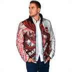 St George Illawarra Dragons Rugby Padded Jacket Tribal Polynesian Power Art - Lightning Mascot