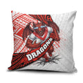 St George Illawarra Dragons Rugby Pillow Cover Tribal Polynesian Power Art - Lightning Mascot
