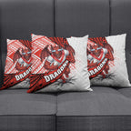 St George Illawarra Dragons Rugby Pillow Cover Tribal Polynesian Power Art - Lightning Mascot