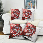 St George Illawarra Dragons Rugby Pillow Cover Tribal Polynesian Power Art - Lightning Mascot