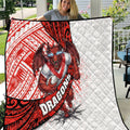 St George Illawarra Dragons Rugby Quilt Tribal Polynesian Power Art - Lightning Mascot