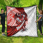 St George Illawarra Dragons Rugby Quilt Tribal Polynesian Power Art - Lightning Mascot