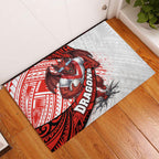 St George Illawarra Dragons Rugby Rubber Doormat Tribal Polynesian Power Art - Lightning Mascot