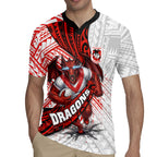 St George Illawarra Dragons Rugby Rugby Jersey Tribal Polynesian Power Art - Lightning Mascot