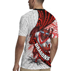 St George Illawarra Dragons Rugby Rugby Jersey Tribal Polynesian Power Art - Lightning Mascot