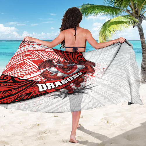 St George Illawarra Dragons Rugby Sarong Tribal Polynesian Power Art - Lightning Mascot