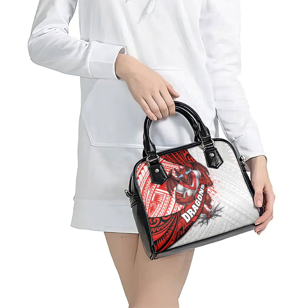 St George Illawarra Dragons Rugby Shoulder Handbag Tribal Polynesian Power Art - Lightning Mascot