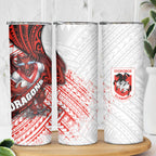 St George Illawarra Dragons Rugby Skinny Tumbler Tribal Polynesian Power Art - Lightning Mascot