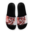 St George Illawarra Dragons Rugby Slide Sandals Tribal Polynesian Power Art - Lightning Mascot