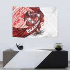 St George Illawarra Dragons Rugby Tapestry Tribal Polynesian Power Art - Lightning Mascot