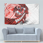 St George Illawarra Dragons Rugby Tapestry Tribal Polynesian Power Art - Lightning Mascot