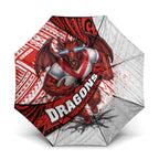 St George Illawarra Dragons Rugby Umbrella Tribal Polynesian Power Art - Lightning Mascot