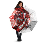 St George Illawarra Dragons Rugby Umbrella Tribal Polynesian Power Art - Lightning Mascot