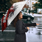 St George Illawarra Dragons Rugby Umbrella Tribal Polynesian Power Art - Lightning Mascot