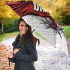 St George Illawarra Dragons Rugby Umbrella Tribal Polynesian Power Art - Lightning Mascot