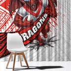 St George Illawarra Dragons Rugby Window Curtain Tribal Polynesian Power Art - Lightning Mascot