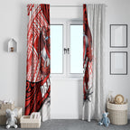 St George Illawarra Dragons Rugby Window Curtain Tribal Polynesian Power Art - Lightning Mascot