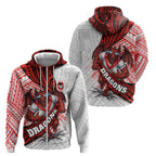 St George Illawarra Dragons Rugby Zip Hoodie Tribal Polynesian Power Art - Lightning Mascot