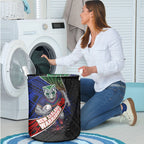 New Zealand Warriors Rugby Laundry Basket Tribal Polynesian Power Art - Lightning Mascot