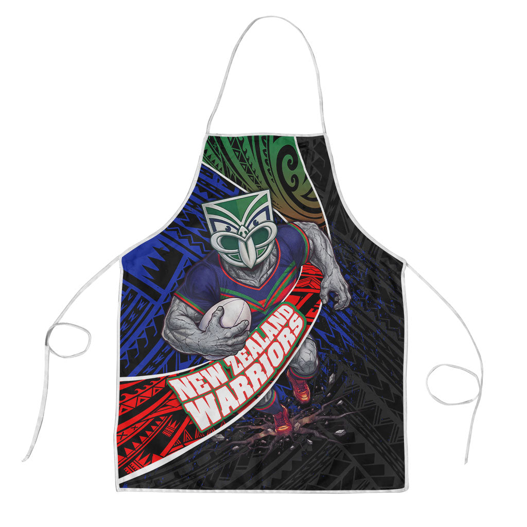 New Zealand Warriors Rugby Apron Tribal Polynesian Power Art - Lightning Mascot