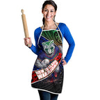 New Zealand Warriors Rugby Apron Tribal Polynesian Power Art - Lightning Mascot