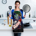 New Zealand Warriors Rugby Apron Tribal Polynesian Power Art - Lightning Mascot
