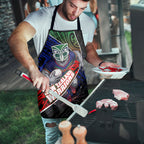New Zealand Warriors Rugby Apron Tribal Polynesian Power Art - Lightning Mascot