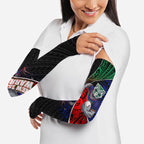 New Zealand Warriors Rugby Arm Sleeves Tribal Polynesian Power Art - Lightning Mascot