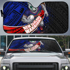 New Zealand Warriors Rugby Auto Sun Shade Tribal Polynesian Power Art - Lightning Mascot
