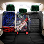 New Zealand Warriors Rugby Back Car Seat Cover Tribal Polynesian Power Art - Lightning Mascot