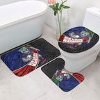 New Zealand Warriors Rugby Bathroom Set Tribal Polynesian Power Art - Lightning Mascot