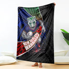 New Zealand Warriors Rugby Blanket Tribal Polynesian Power Art - Lightning Mascot
