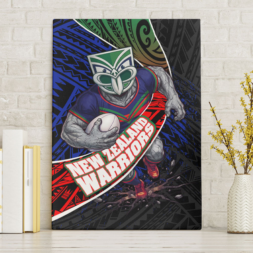 New Zealand Warriors Rugby Canvas Wall Art Tribal Polynesian Power Art - Lightning Mascot