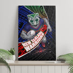 New Zealand Warriors Rugby Canvas Wall Art Tribal Polynesian Power Art - Lightning Mascot