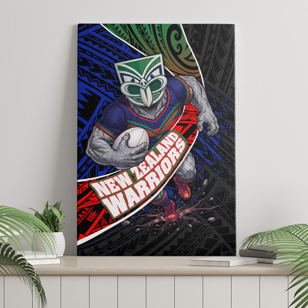 New Zealand Warriors Rugby Canvas Wall Art Tribal Polynesian Power Art - Lightning Mascot