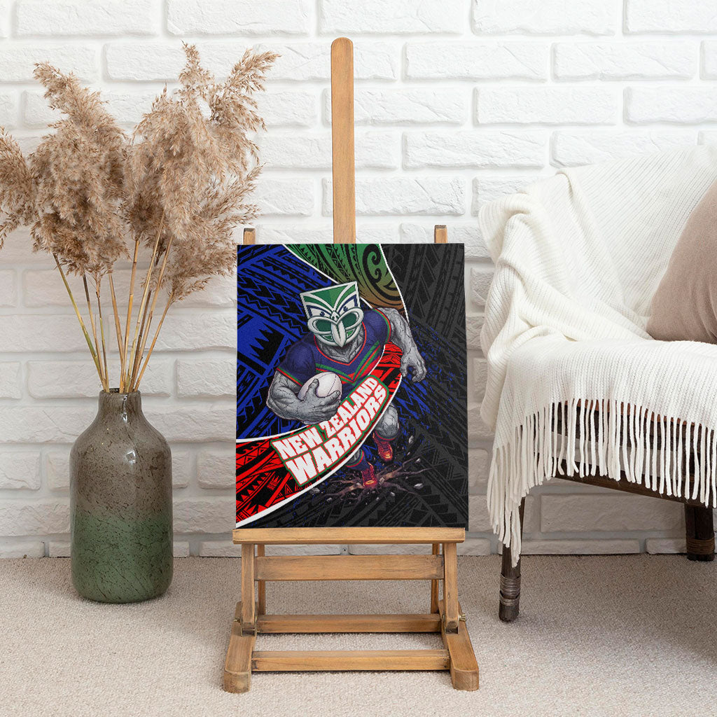 New Zealand Warriors Rugby Canvas Wall Art Tribal Polynesian Power Art - Lightning Mascot