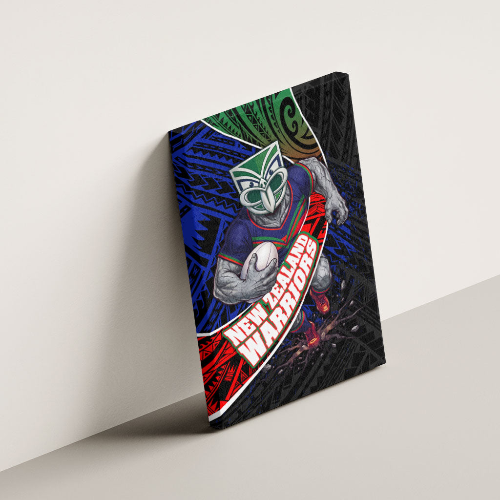 New Zealand Warriors Rugby Canvas Wall Art Tribal Polynesian Power Art - Lightning Mascot
