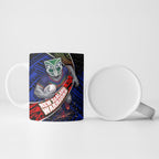 New Zealand Warriors Rugby Ceramic Mug Tribal Polynesian Power Art - Lightning Mascot